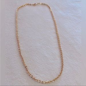 18k Rose Gold Plated Starburst Rope Chain Necklace